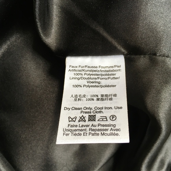 DKNY Black So Soft Faux Fur Coat - Picture 8 of 8